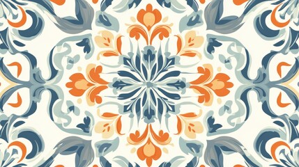 Seamless decorative vector pattern featuring intricate ornaments ideal for printing on paper wallpaper and textiles