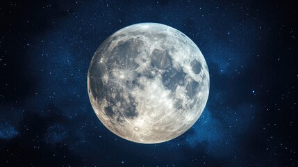 Naklejka premium Close up view of a full moon in a 3D cartoon rendering