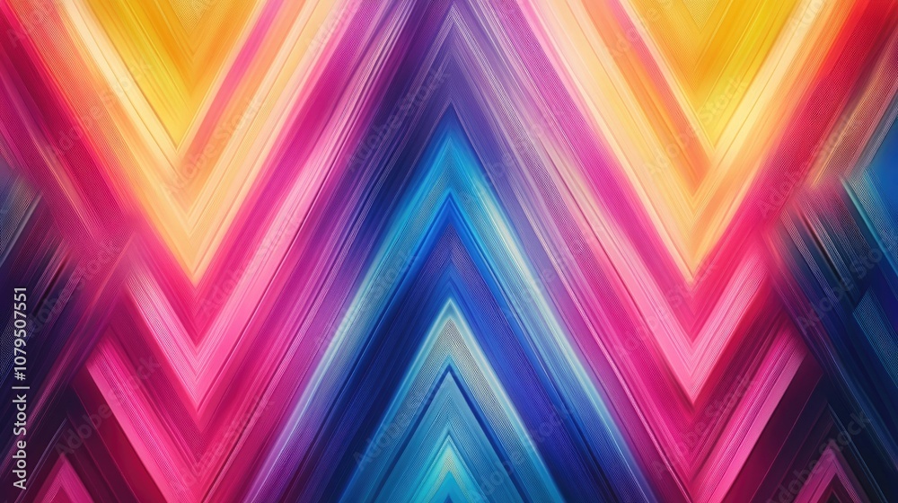 Poster vibrant zigzag stripe pattern for use in backgrounds and design projects