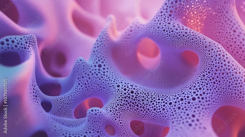 Aufkleber Abstract fractal patterns and shapes in 3D cartoon rendering Fractal texture for prints