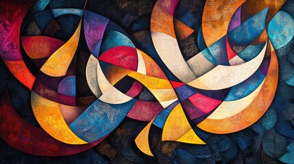 Colorful Arabic calligraphy artwork in an intricate design