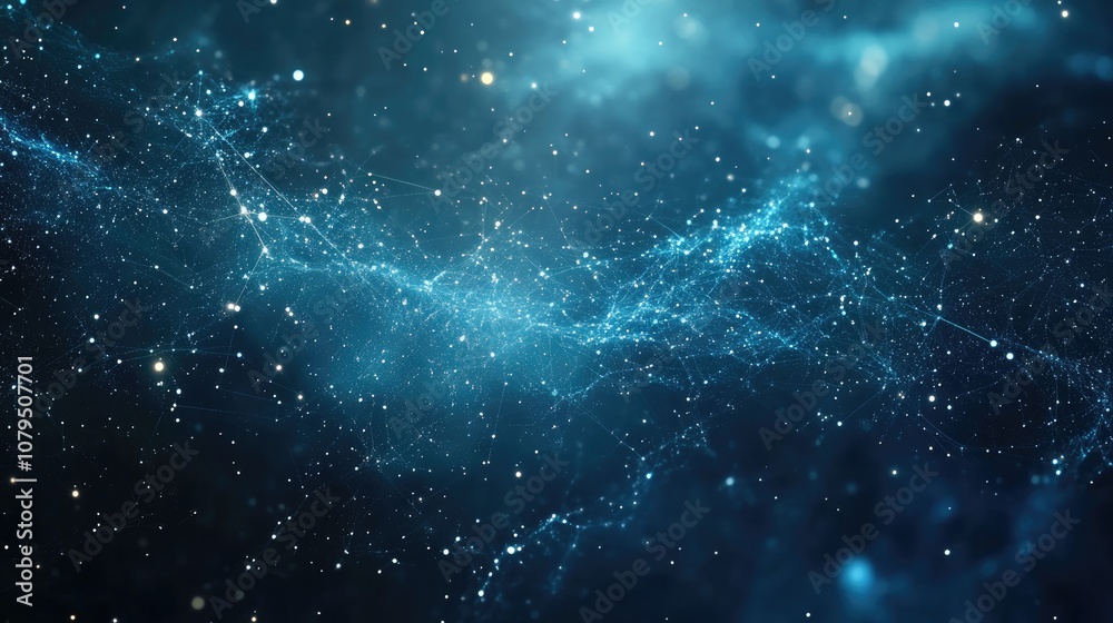 Poster abstract cosmic background featuring space and stars suitable for projects related to mathematics sc