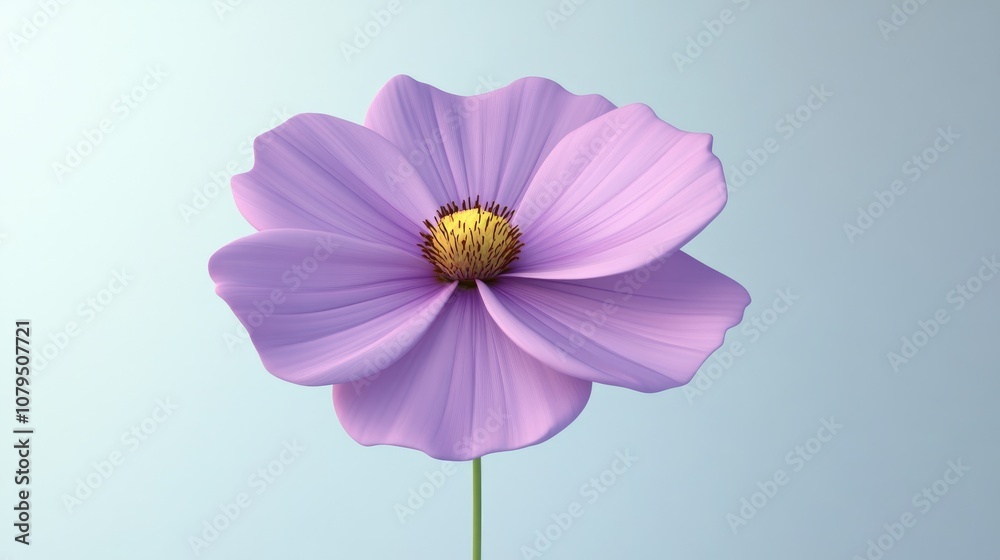 Poster cosmos a quintessential autumn flower depicted in a 3d cartoon rendering