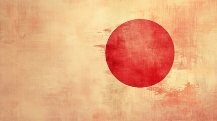 Stunning Red Circle Design on a Soft Peach Background