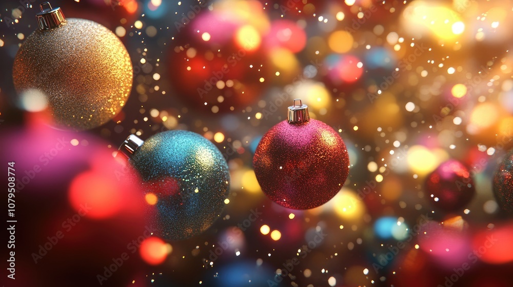 Poster Abstract festive background in 3D cartoon rendering