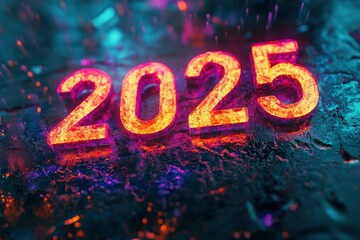 text "2025" , effect , photoshop mockup, ai