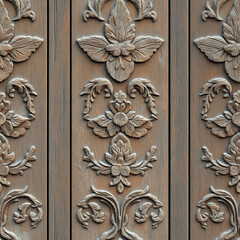 The seamless wooden door pattern