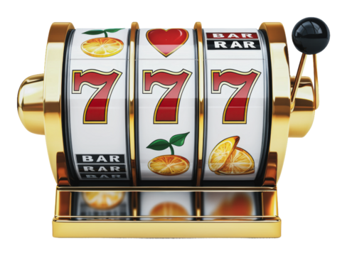 PNG Vibrant classic three-reel slot machine