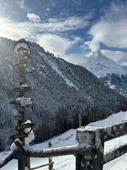 snow covered mountains