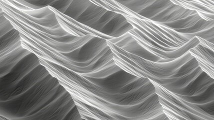 Abstract Black and White Textile Waves Pattern