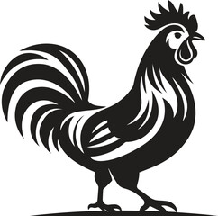 Rooster vector silhouette