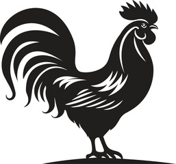 Rooster vector silhouette