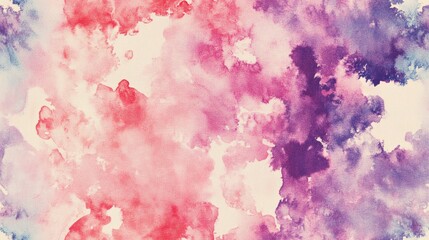 Fototapeta premium Brush Paint Pattern Watercolor Brush Design Abstract Dyeing Template Infinite Hippie Canvas Shibori Pattern in Vanilla Pink and Purple Playful Brush Paint Design