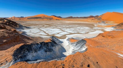 Breathtaking Desert Landscape with Orange Sand Dunes