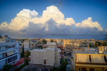 View of house tops in Rhodes city (RHODES, GREECE)