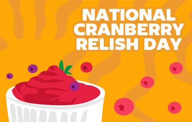 National cranberry relish day with delicious cranberry relish