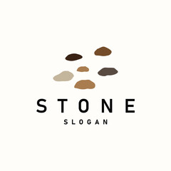 Stone Logo, Premium Elegant Design, Stone Balance Vector, Stepping Rock Walking Icon Illustration Design