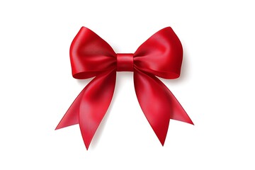 Fototapeta premium Red ribbon award badge icon isolated on white background representing achievement, celebration, and success