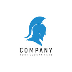 Obraz premium spartan silhouette logo design element vector template