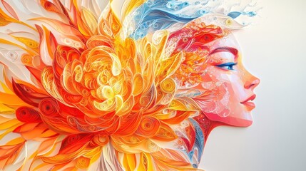 Spectral Peony: A Surreal Paper Quilling Fantasy