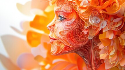 Spectral Peony: A Surreal Paper Quilling Fantasy
