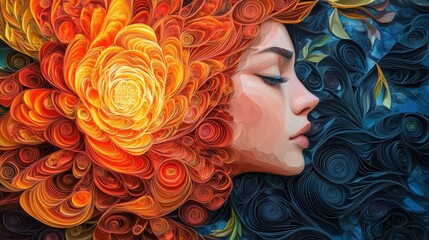 Spectral Peony: A Surreal Paper Quilling Fantasy