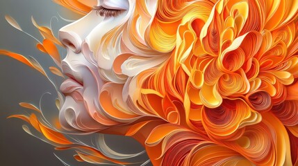 Spectral Peony: A Surreal Paper Quilling Fantasy