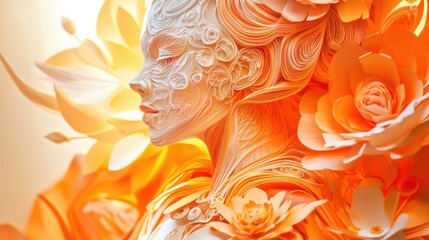 Spectral Peony: A Surreal Paper Quilling Fantasy