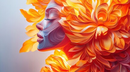 Spectral Peony: A Surreal Paper Quilling Fantasy