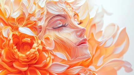 Spectral Peony: A Surreal Paper Quilling Fantasy