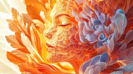 Spectral Peony: A Surreal Paper Quilling Fantasy