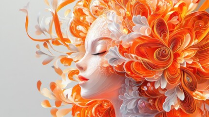 Spectral Peony: A Surreal Paper Quilling Fantasy