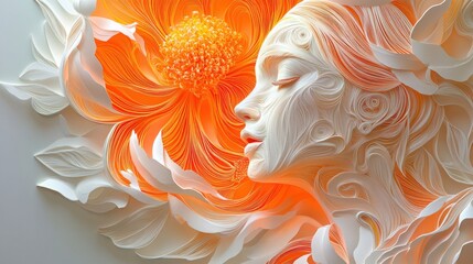Spectral Peony: A Surreal Paper Quilling Fantasy