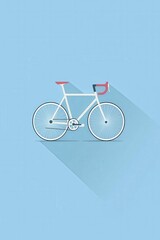 Fototapeta premium Simple Bicycle Icon for Fitness and Recreation Use