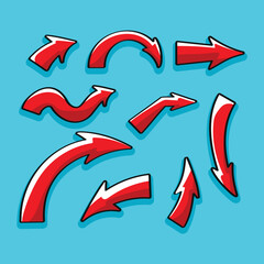 Infographic arrows pack, realistic hand-drawn arrow collection
