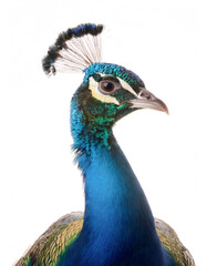 Obraz premium Peacock isolated on white background