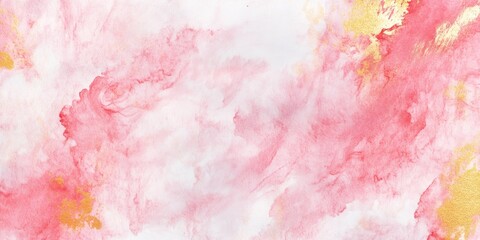 Fototapeta premium Pink and gold background with a splash of red. The background is a mix of pink and gold, with the red being the dominant color. The background is a beautiful