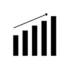 business graph with arrow