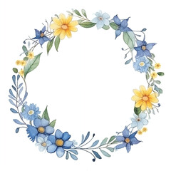 Obraz premium Floral selection frames. branches, white flowers, leaves on white background. Greenery wedding invitations. 