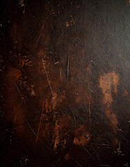 Dark brown grunge background from distress leather texture
