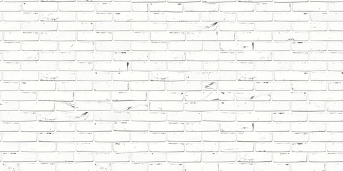 Traditional white brick wall background seamless pattern with textured mortar joints, home decor, texture