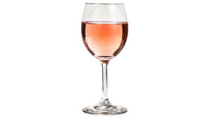 A glass of wine on white transparent background
