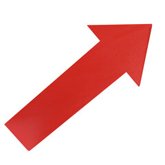 The Red Arrow png image for Business or decor concept 3d rendering.