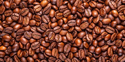 Fototapeta premium Closeup of coffee beans for background texture, coffee, beans, closeup, background, texture, brown, aromatic, caffeine