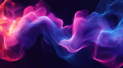 Fototapeta premium Abstract background with blue and red glowing smoke, flowing in waves.
