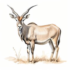 the AI Image Generator, Deer, isolated on a white background