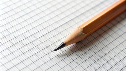 Pencil on paper with numbers, Pencil, paper, numbers, school, education, writing, math, office, stationary, supplies