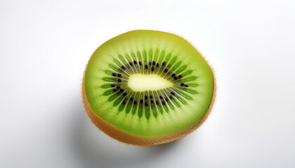 Kiwi sliced, isolated on a white