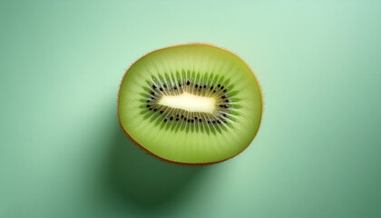 Kiwi sliced, isolated on a pastel