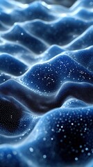 Obraz premium Abstract representation of waves with shimmering particles.
